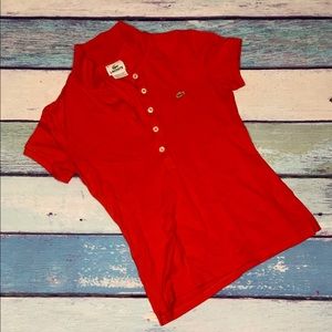 Authentic Red Lacoste Polo